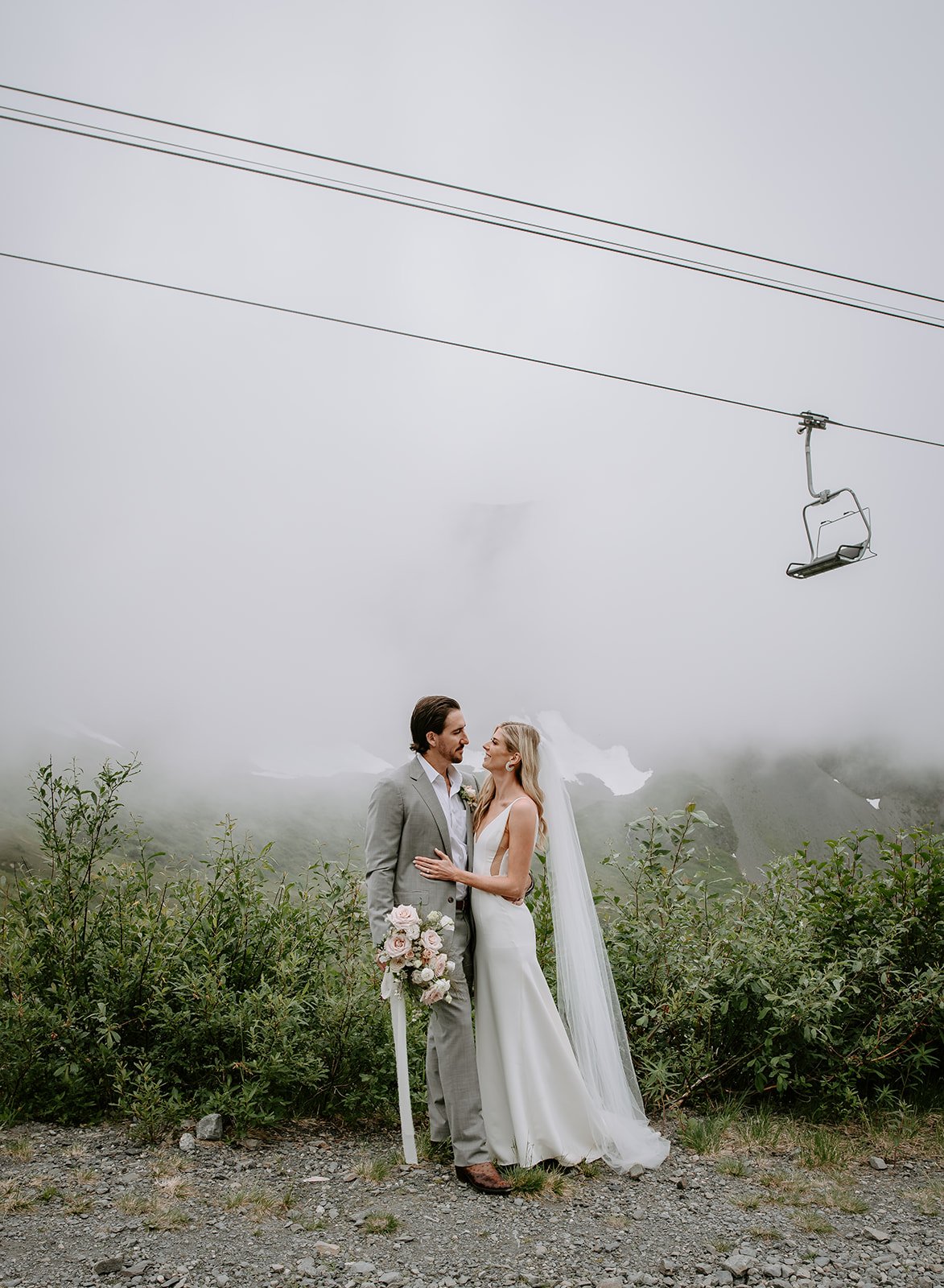 Mountain couple in Alaska 